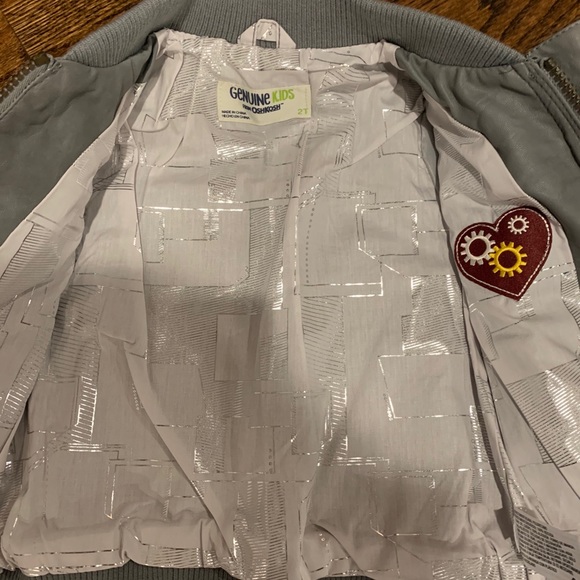 Boys Faux Gray Leather OshKosh moto jacket - Picture 5 of 7